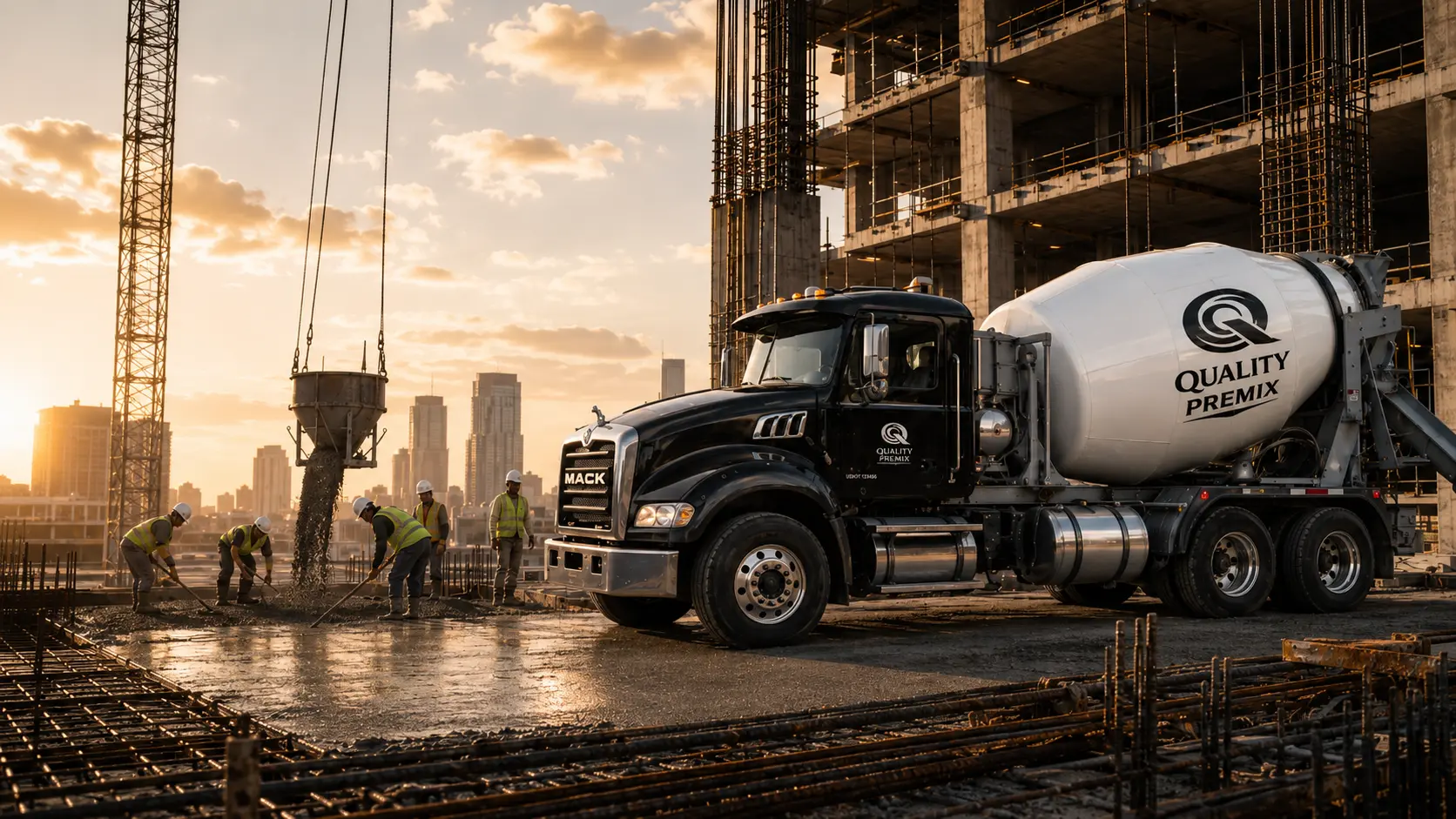 High strength concrete batching at the Quality Premix plant